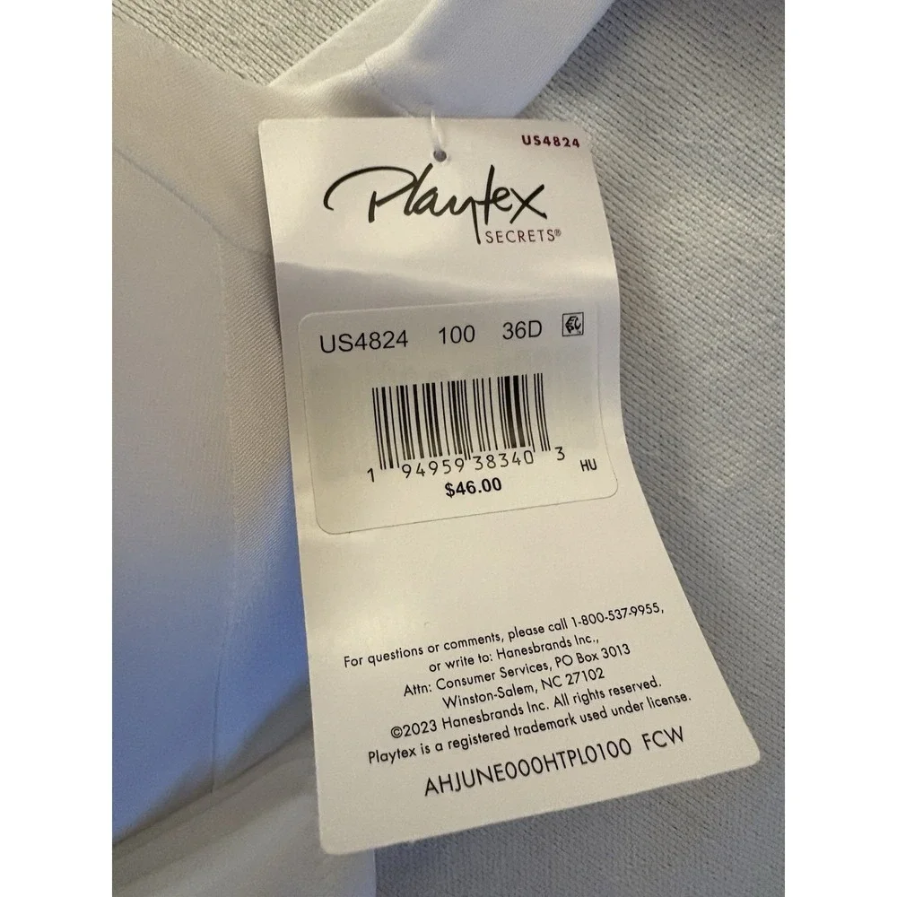 NEW Playtex Wirefree Bra Secrets Shaping Balconette Adjustable Comfort Strap 36D - Picture 3 of 6